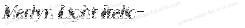 Marlyn Light Italic字体转换